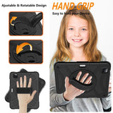 iPad Pro 11 2022/2021/2020 Case Shockproof With Pen Slot & Shoulder Strap - Black
