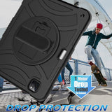 iPad Pro 11 2022/2021/2020 Case Shockproof With Pen Slot & Shoulder Strap - Black