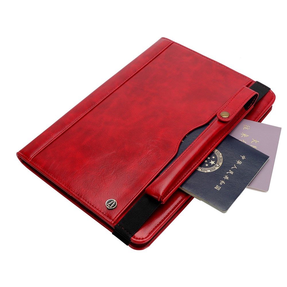iPad Pro 12.9 2018 Case Crazy Horse Texture Multi-slot cards - Red