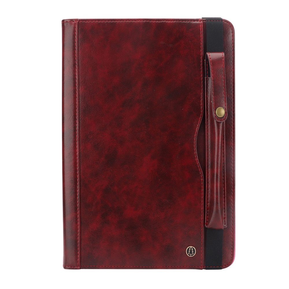 iPad Pro 12.9 2018 Case Crazy Horse Texture Multi-slot cards - Wine Red