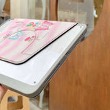 iPad Pro 12.9 2022/2021/2020 Case Painted Magnetic Split Leather - Butterflies