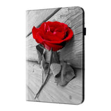 iPad Pro 12.9 2022/2021/2020 Case Painted Magnetic Split Leather - Rose