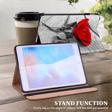 iPad Pro 12.9 2022/2021/2020 Case Painted Magnetic Split Leather - Rose