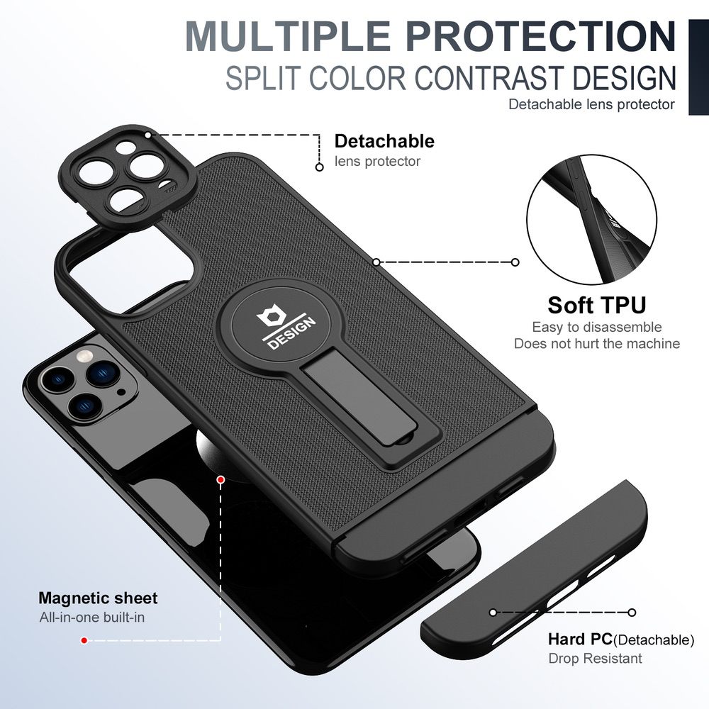 iPhone 11 Pro Case With Small Tail Holder - Black