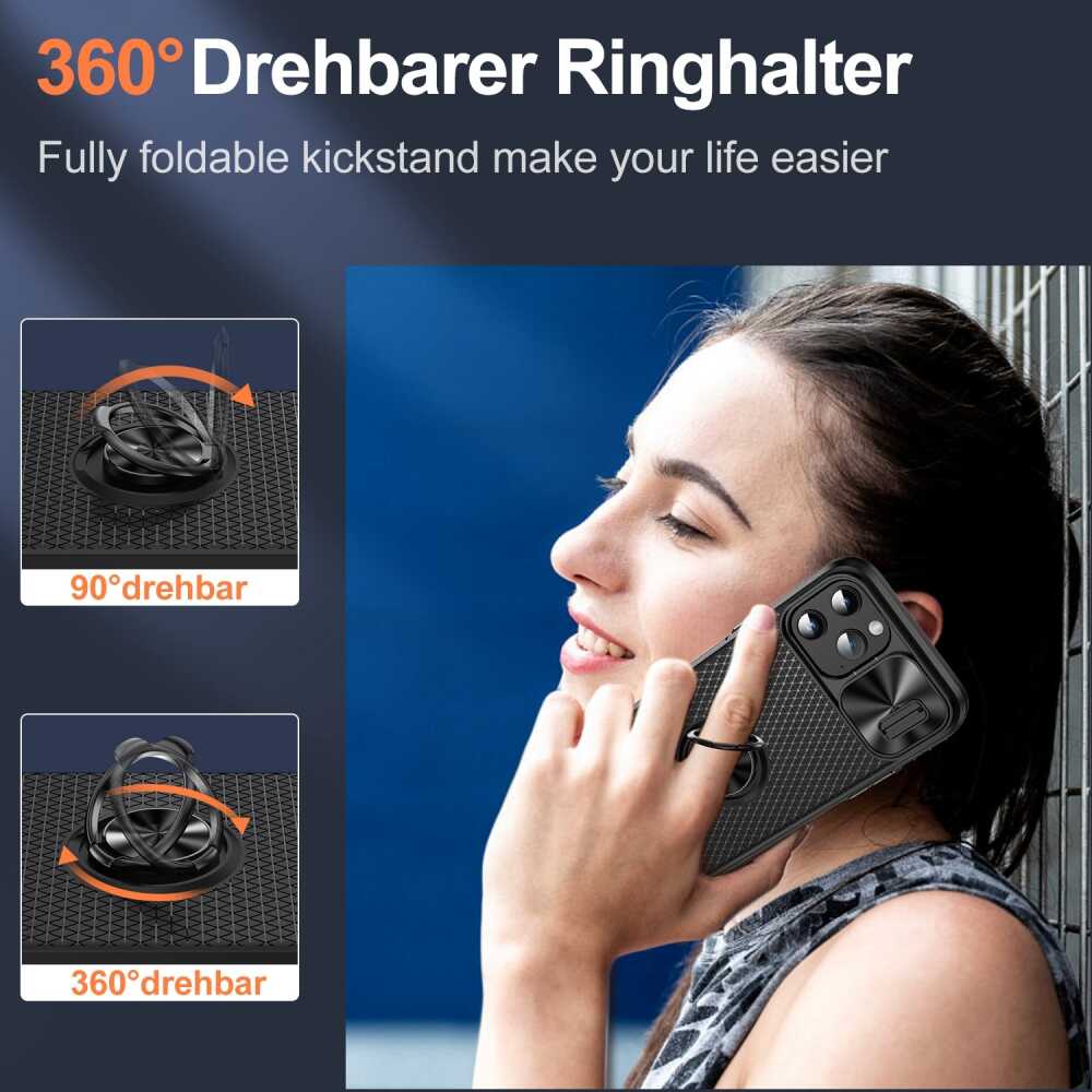 iPhone 11 Pro Max Case With Sliding Camshield Armor - Black