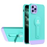 iPhone 11 Pro Max Case With Small Tail Holder - Light Green+Purple