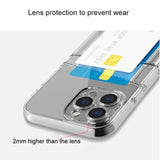 iPhone 12 Case With Dual Card Slot Made With TPU - Transparent