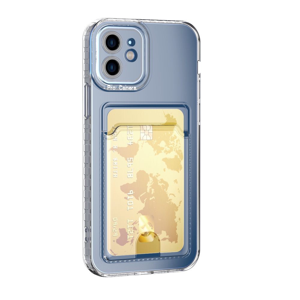 iPhone 12 Case with One Card Slot - Transparent