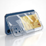 iPhone 12 Case with Card Slot - Transparent