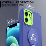 iPhone 12 Case With Small Tail Holder Made With TPU + PC - Blue