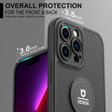 iPhone 12 Pro Case Shockproof Protective With Stand - Black