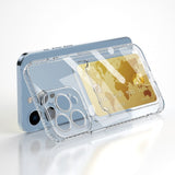 iPhone 12 Pro Case With Card Slot Made With TPU - Transparent