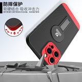 iPhone 12 Pro Max Case With Small Tail Holder - Black+Red
