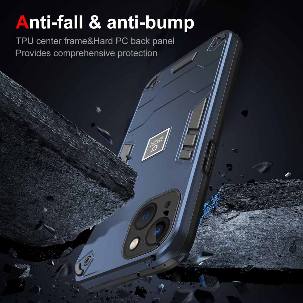 iPhone 13 Case 2 in 1 Protective TPU and PC - Blue