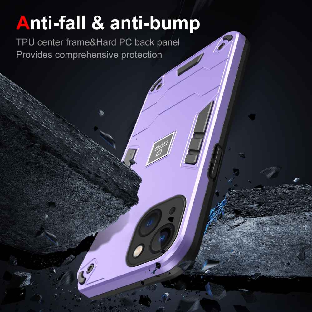 iPhone 13 Case 2 in 1 Shockproof PC and TPU - Purple