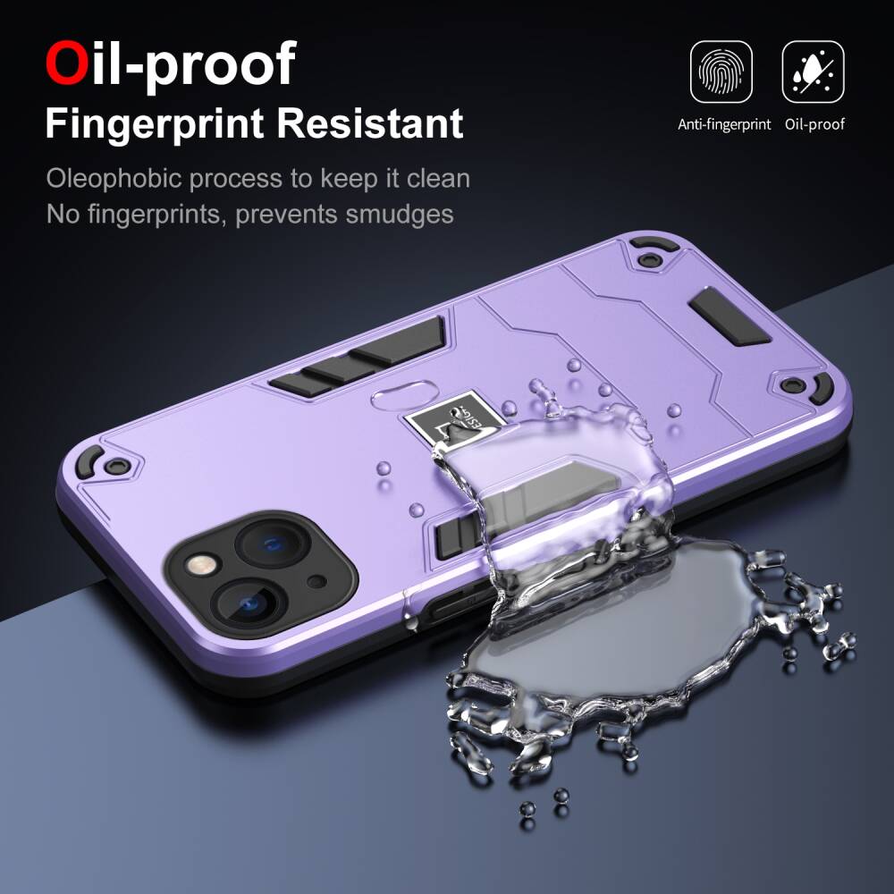 iPhone 13 Case 2 in 1 Shockproof PC and TPU - Purple
