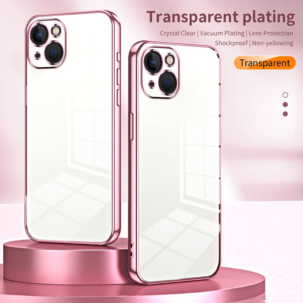 iPhone 13 Case Protective Transparent Plating Fine Hole - Gold