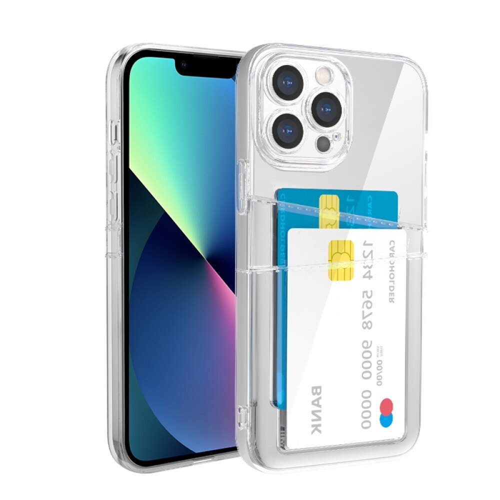 iPhone 13 Case With Dual Card Slot Made With TPU - Transparent
