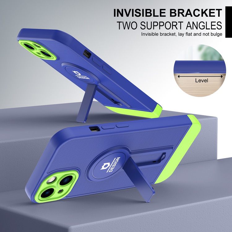 iPhone 13 Case With Small Tail Holder - Blue Green