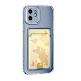 iPhone 13 mini Case With Card Slot Made With TPU - Transparent