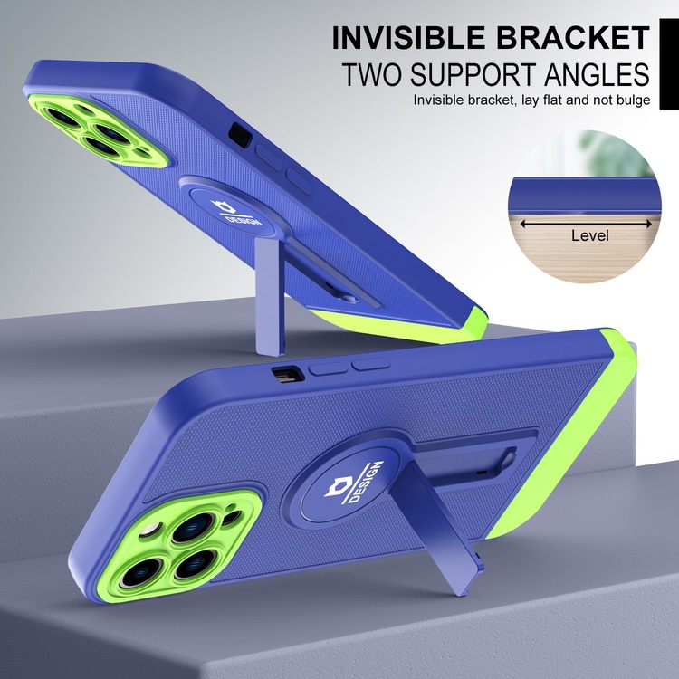 iPhone 13 Pro Case With Small Tail Holder - Blue Green