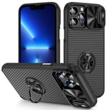 iPhone 13 Pro Max Case With Sliding Camshield Armor - Black