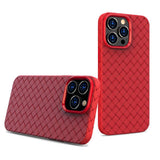 iPhone 14 Case BV Woven Made With TPU - Red