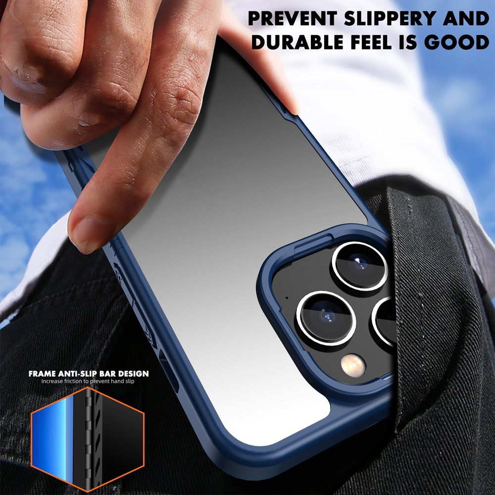 iPhone 14 Case iPAKY Shockproof Protective - Transparent Black