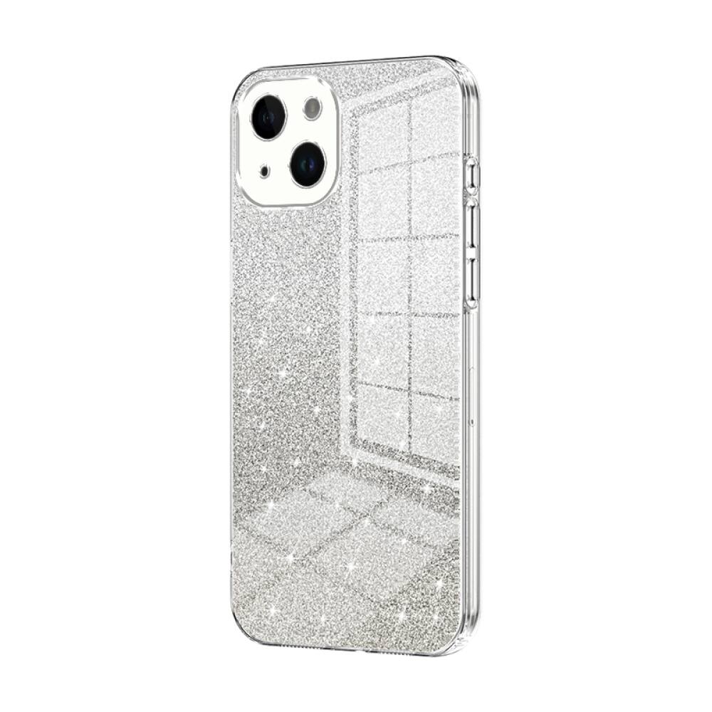 iPhone 14 Case With Gradient Glitter Powder Electroplated - Transparent