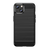 iPhone 14 Plus Case Brushed Texture Carbon Fiber - Black