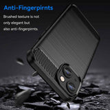 iPhone 14 Plus Case Brushed Texture Carbon Fiber - Black