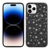 iPhone 14 Pro Case Glitter Powder Shockproof - Black