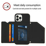 iPhone 14 Pro Case Made With PU Leather + TPU + PC - Black