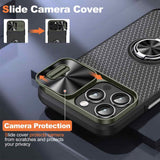 iPhone 14 Pro Case With Sliding Camera Shield - Army Green Black