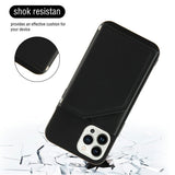 iPhone 14 Pro Max Case Made With PU Leather + TPU + PC - Black