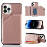 iPhone 14 Pro Max Case With Four Card Slots - Rose Gold