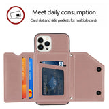 iPhone 14 Pro Max Case With Four Card Slots - Rose Gold