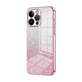 iPhone 14 Pro Max Case With Glitter Powder Shockproof - Pink
