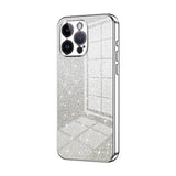 iPhone 14 Pro Max Case With Glitter Powder Shockproof - Silver