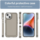 iPhone 15 Case Candy Series Shockproof Transparent Grey
