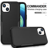 iPhone 15 Case Commuter Shockproof Armor Heavy Duty - Black