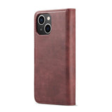 iPhone 15 Case DG.MING Magnetic Detachable Wallet Case - Red