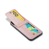 iPhone 15 Case Fierre Shann With Five card slots - Pink