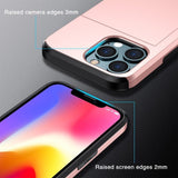 iPhone 15 Case robust Shockproof with 2 Card Slots - Black