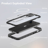 iPhone 15 Case ShellBox IP68 Waterproof Shockproof - Black