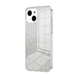 iPhone 15 Case With Gradient Glitter Powder Electroplated - Transparent