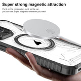 iPhone 15 Case With MagSafe Magnetic Ring - Transparent Black