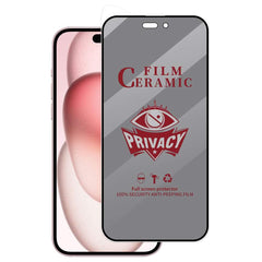 iPhone 15 Full Coverage Privacy Film - HD Ceramic Anti-Peep Screen Protector
