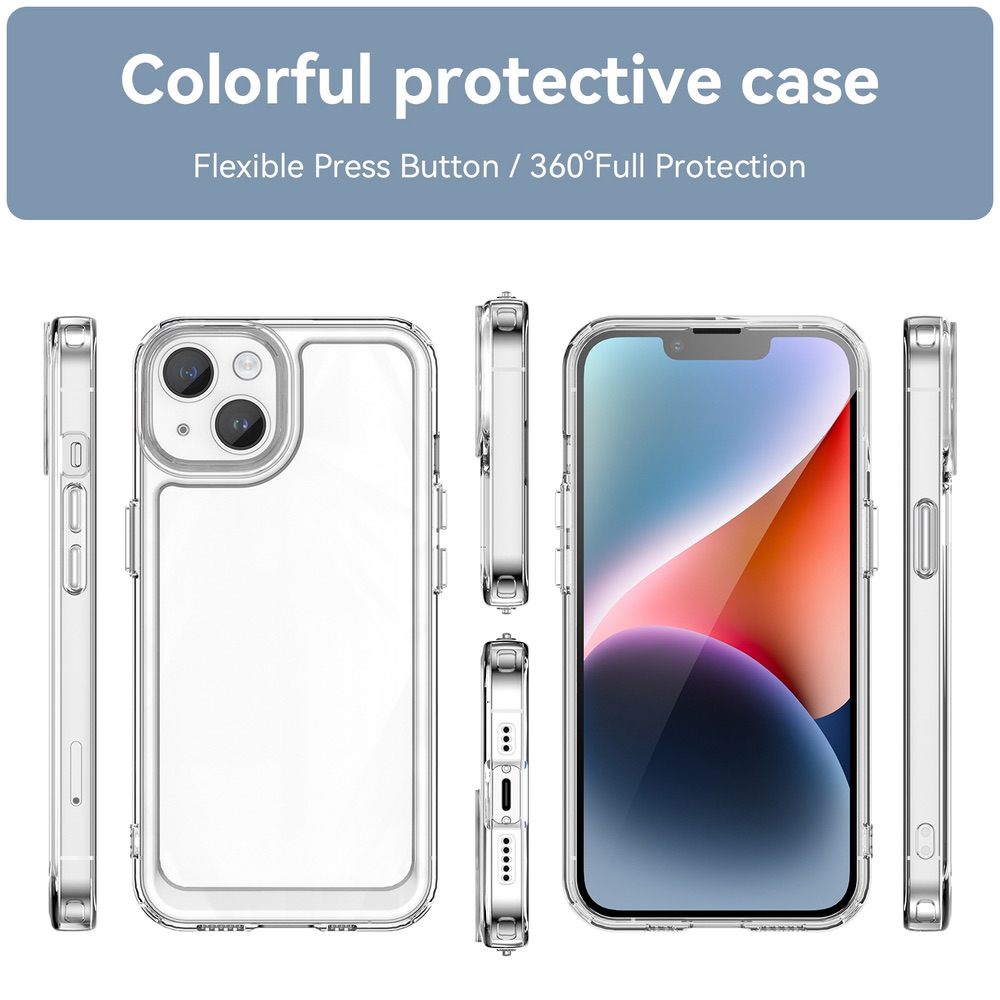 iPhone 15 Plus Case Candy Series Shockproof Transparent