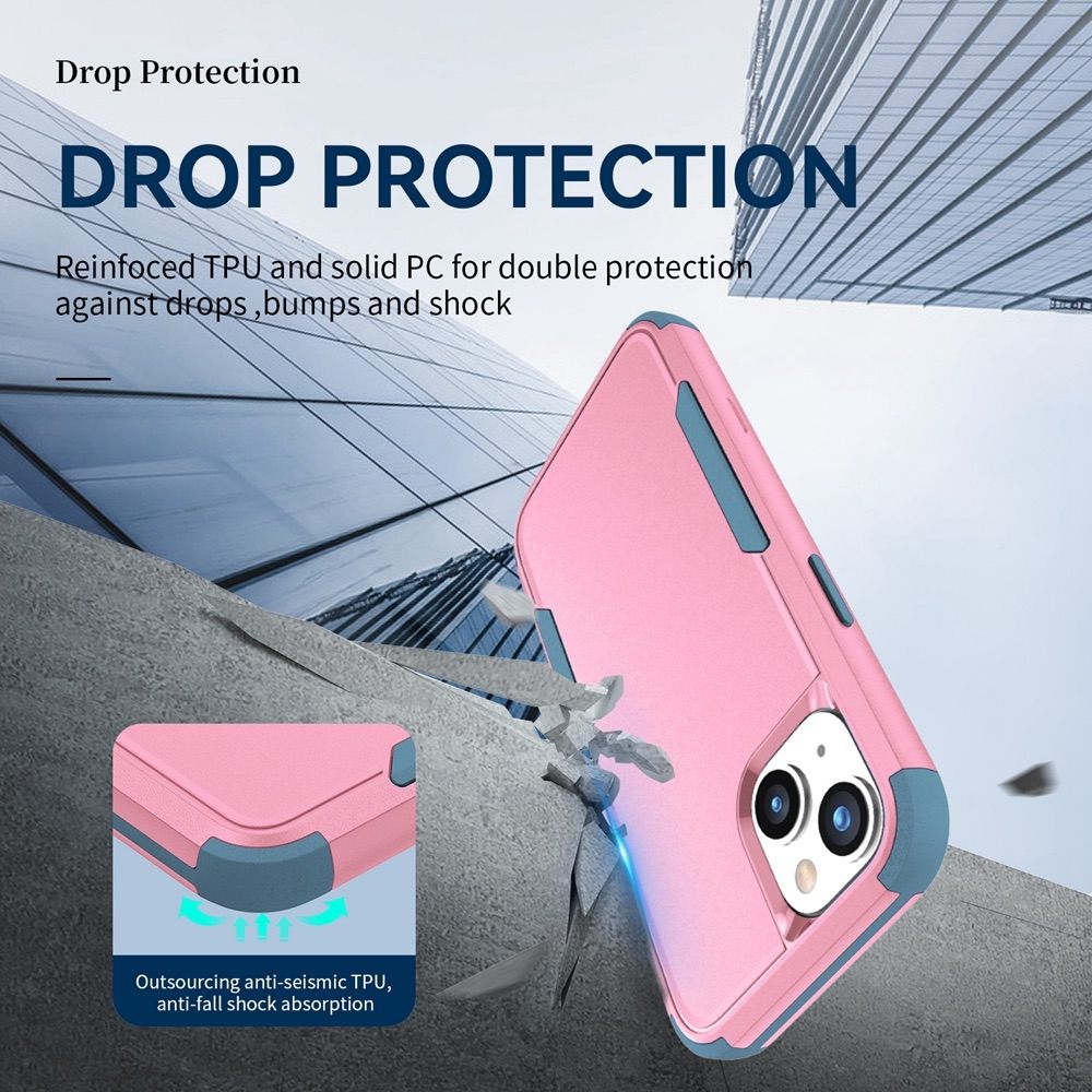 iPhone 15 Plus Case Commuter Shockproof Armor Heavy Duty - Pink